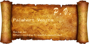 Palmhert Veszta névjegykártya